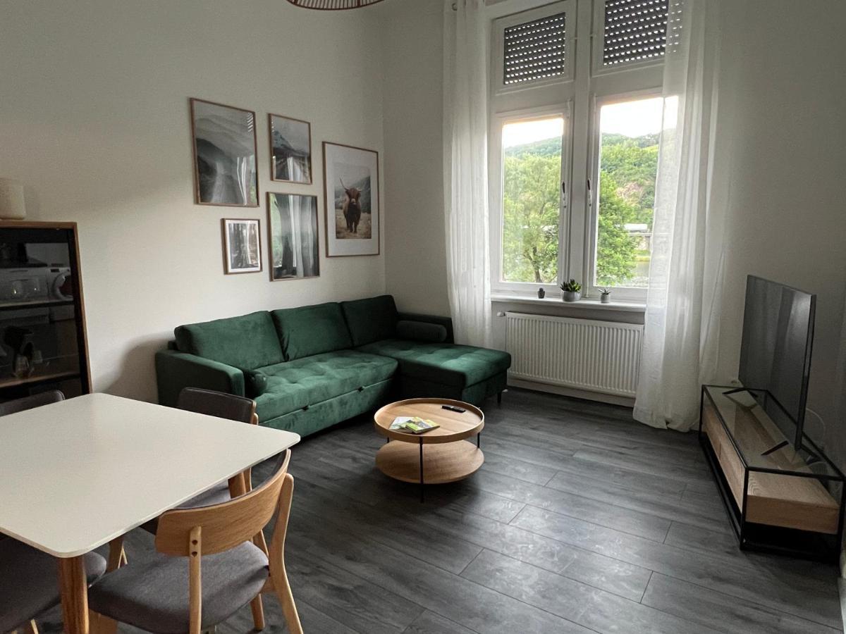 Direkter Moselblick I Altbau I 4 Personen I Terrasse Apartment Sankt Aldegund Bagian luar foto